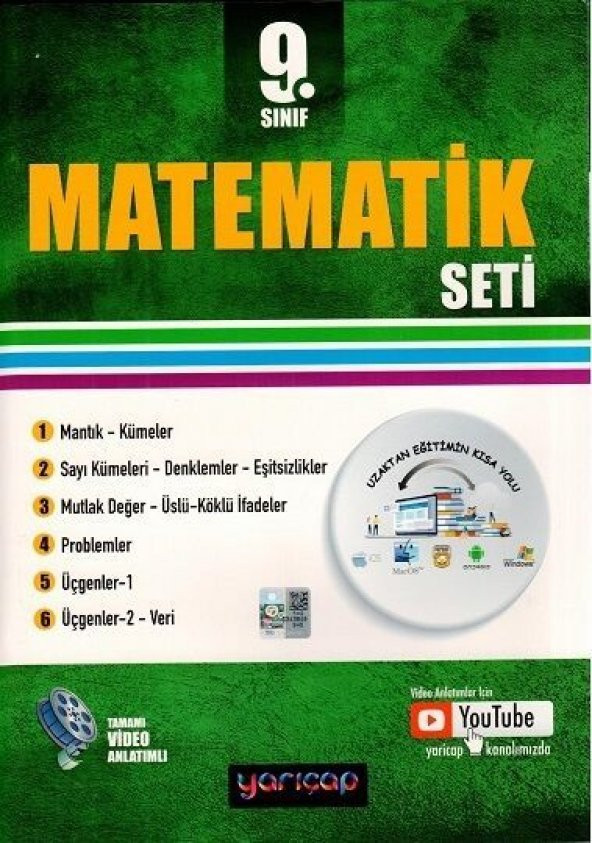 9. Sınıf Matematik Seti Yarı Çap Yayınları ürün görseli 1