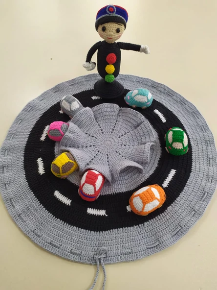 Arabalı Oyun Halısı Amigurumi Organik Oyuncak ürün görseli 1