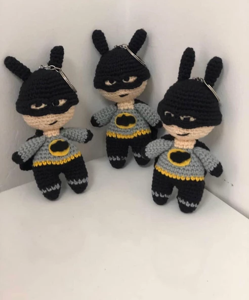Batman Maskot Bebek Amigurumi Anahtarlık Oyuncak ürün görseli 1