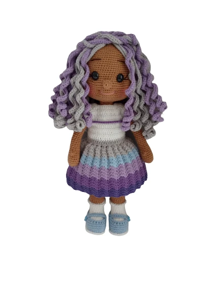 Esmer Güzeli Bebek Amigurumi Organik Oyuncak ürün görseli 1