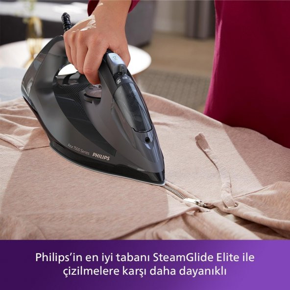 Philips 7500 Serisi Siyah DST751180 Buharlı Ütü - Resim 4