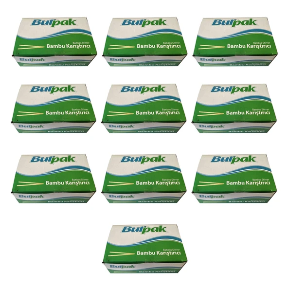 Burpak Tahta Ahşap Bambu Çay Kahve Karıştırıcı Çubuk Kaşık - 11 Cm. - 400 Adetlik 10 Paket ürün görseli 1