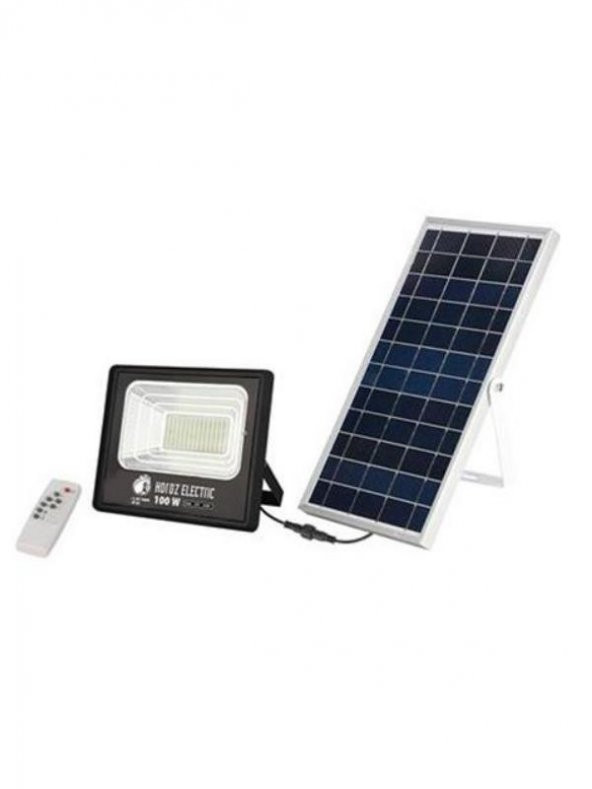Horoz Tıger 100W Beyaz LED Solar Projektör ürün görseli 1