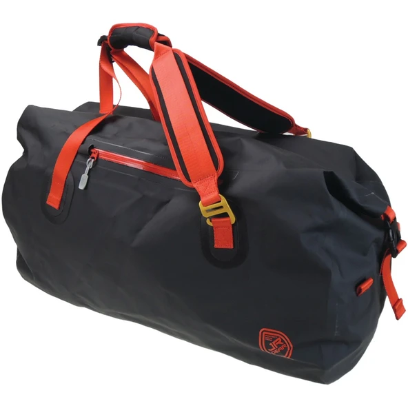 Jr Gear Roll Top Vinyl Duffel Su Geçirmez Spor Çanta 100 Litre-SİYAH-KIRMIZI ürün görseli 1