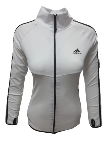 Adidas A0780 Kadın Dalgıç Şeritli Kapüşonlu Sweatshirt ürün görseli 1
