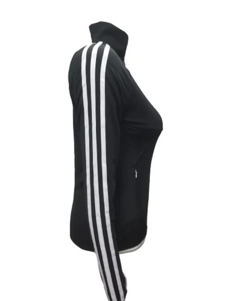 Adidas A0780 Kadın Dalgıç Şeritli Kapüşonlu Sweatshirt - Resim 5