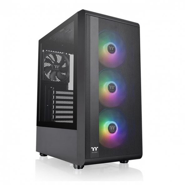THERMALTAKE  s200 tg 550w 80+ argb 3x120mm fan mesh ön panel, tempered glass pencereli oyuncu kasasi ürün görseli 1