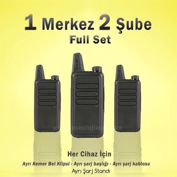 Çaycı Telsizi 1 Merkez 2 Şube Full Set ürün görseli 1