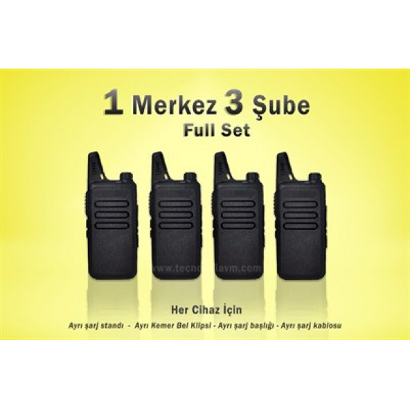 Çaycı Telsizi 1 Merkez 3 Şube Full Set ürün görseli 1