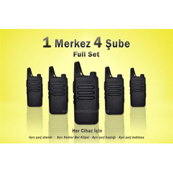 Çaycı Telsizi 1 Merkez 4 Şube Full Set ürün görseli 1