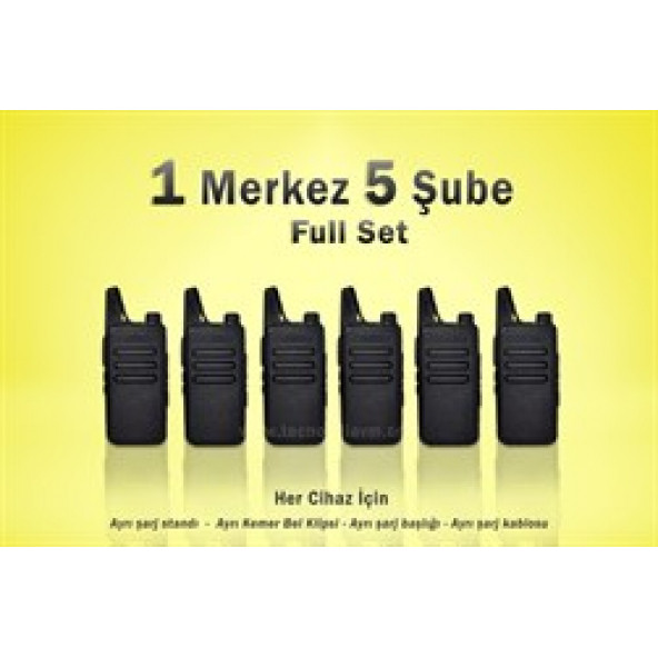 Çaycı Telsizi 1 Merkez 5 Şube Full Set ürün görseli 1