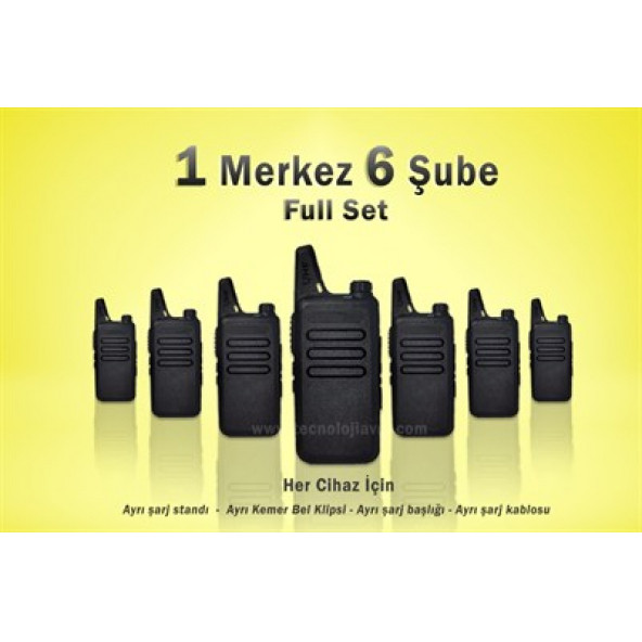 Çaycı Telsizi 1 Merkez 6 Şube Full Set ürün görseli 1
