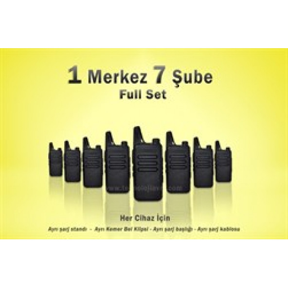 Çaycı Telsizi 1 Merkez 7 Şube Full Set ürün görseli 1