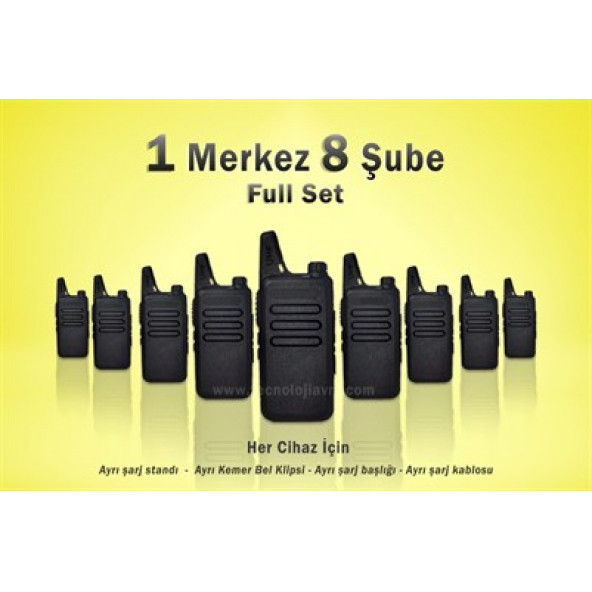 Çaycı Telsizi 1 Merkez 8 Şube Full Set ürün görseli 1