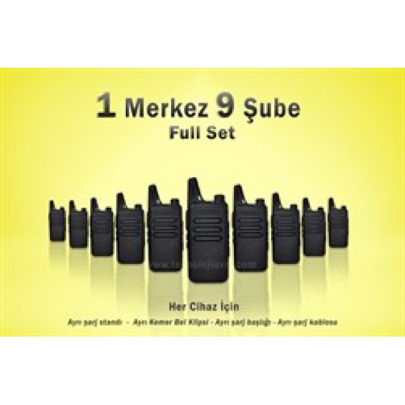 Çaycı Telsizi 1 Merkez 9 Şube Full Set ürün görseli 1