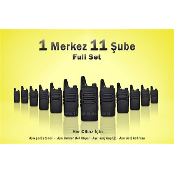 Çaycı Telsizi 1 Merkez 11 Şube Full Set ürün görseli 1