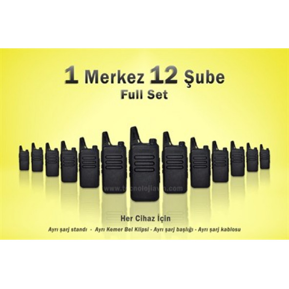 Çaycı Telsizi 1 Merkez 12 Şube Full Set ürün görseli 1