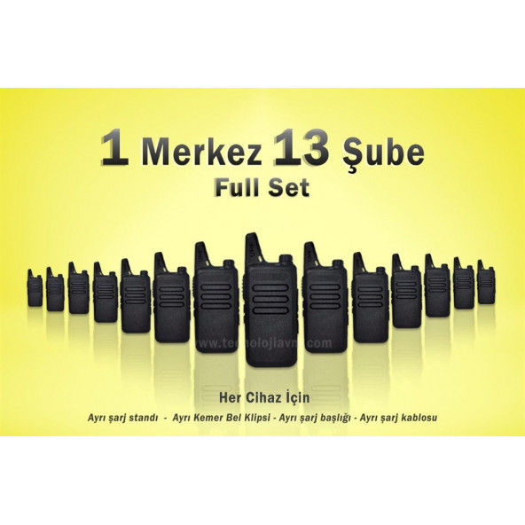 Çaycı Telsizi 1 Merkez 13 Şube Full Set ürün görseli 1