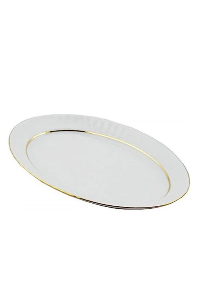 Güral Porselen Mat Yaldızlı Kayık Tabak 24X16 Cm SF25KY23 ürün görseli 1
