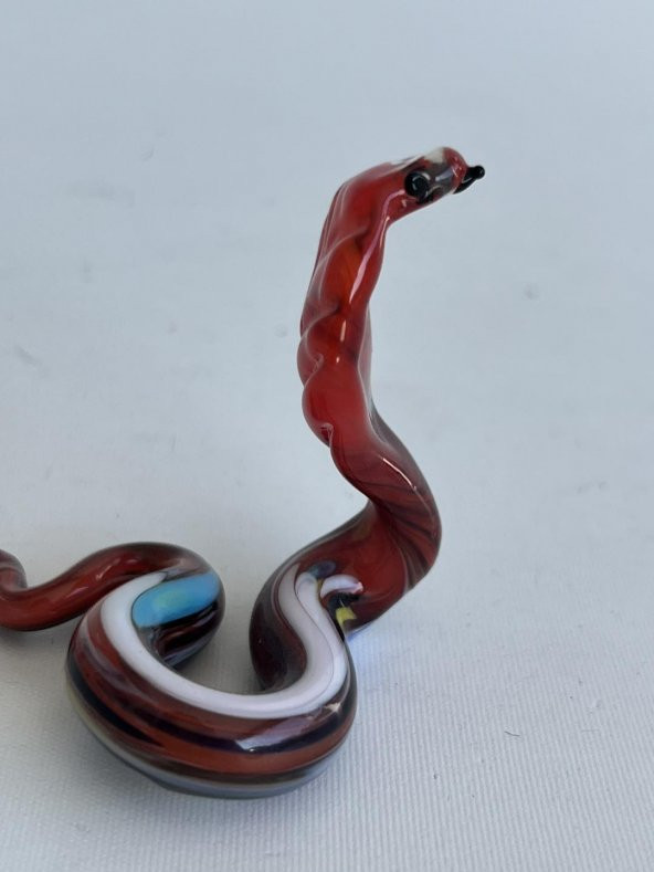 El Yapımı Murano Cam Yılan Biblo A74-02 - Resim 7