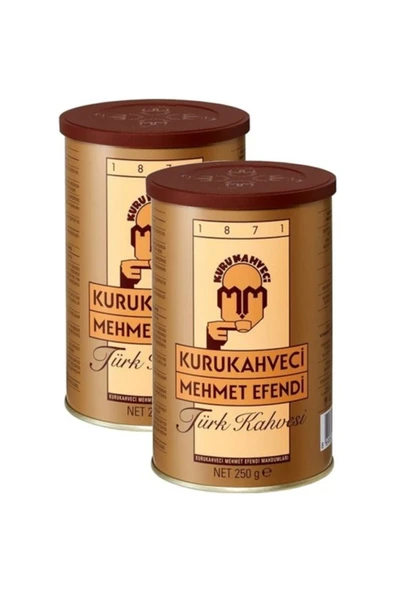 Kurukahveci Mehmet Efendi Türk Kahvesi 250 G Teneke Ambalaj X 2 Adet 8690627023401 ürün görseli 1