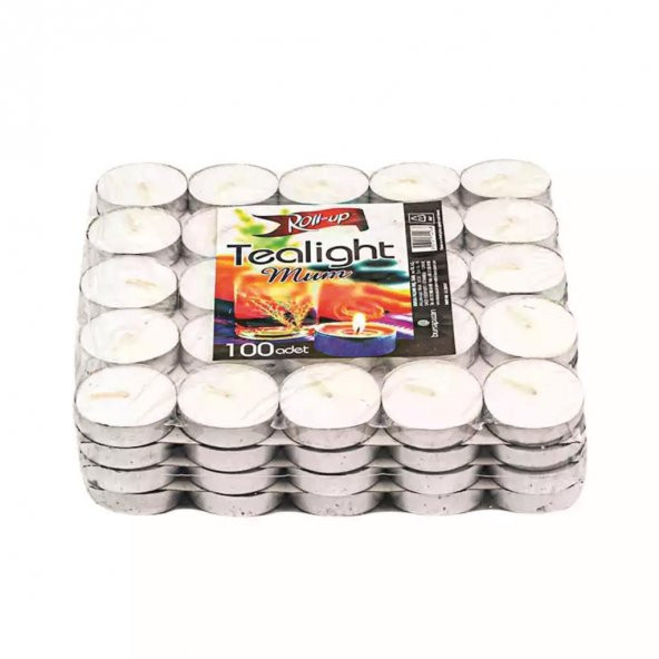 Tealight Beyaz Mum 100 Adet ürün görseli 1
