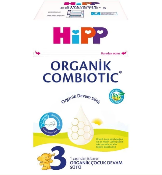 Hipp Organik Combiotic Bebek Sütü 3 Numara 800 gr ürün görseli 1