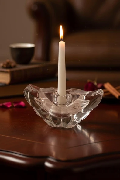 Paşabahçe El İmalatı İçi Dekorlu Kristal Melek Mumluk 1 Adet 25240 ürün görseli 1