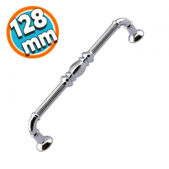 Mobilya Mutfak Dolabı Çekmece Dolap Kapak Kulpu Kulbu Krom 128 mm Metal Kulp ürün görseli 1
