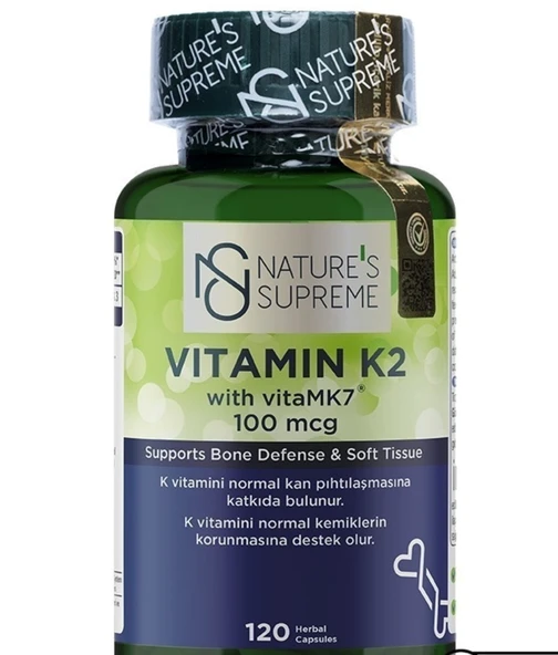 Natures Supreme Vitamin K2 100 Mcg 120 Kapsül ürün görseli 1