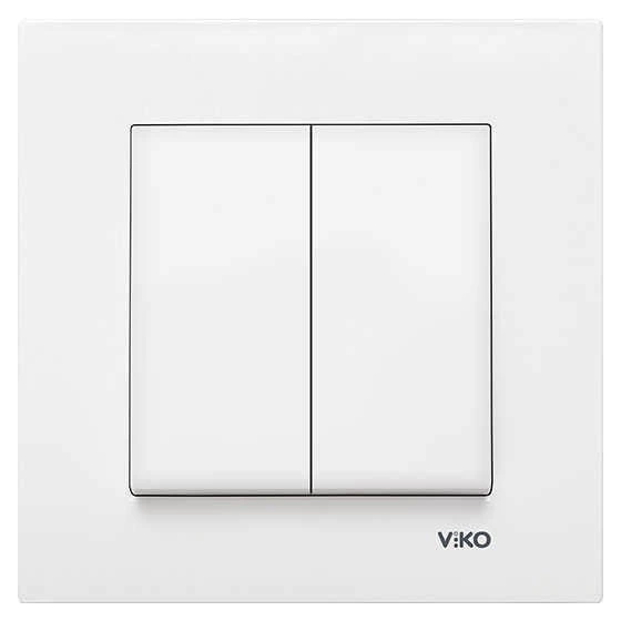 Viko Karre Beyaz Komütatör + Çerçeve ürün görseli 1