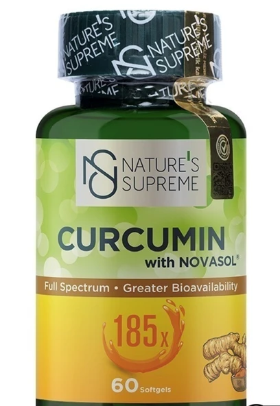 Natures Supreme Curcumin 60 Yumuşak Kapsül ürün görseli 1
