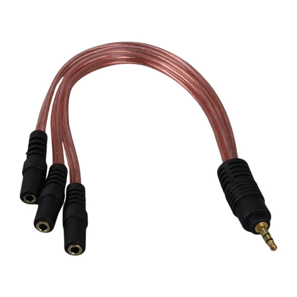 POWERMASTER 3.5 MM STEREO ERKEK/3 X 3.5 MM STEREO DİŞİ 5+1 KABLO ürün görseli 1