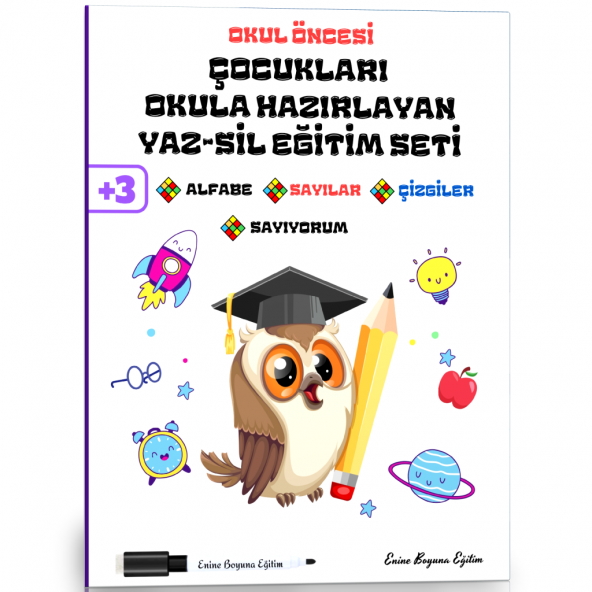Çocukları Okula Hazırlayan YAZ-SİL Eğitim Seti ürün görseli 1