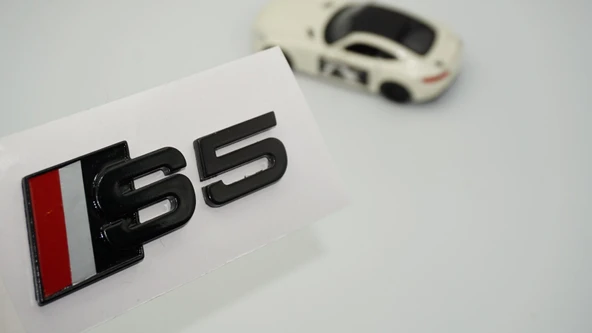 DK Tuning S5 Siyah Gri Kırmızı Bagaj Logo Audi İle Uyumlu ürün görseli 1