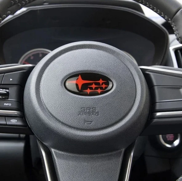 DK Tuning Direksiyon Siyah Turuncu Amblem Logo Arma Subaru İle Uyumlu ürün görseli 1