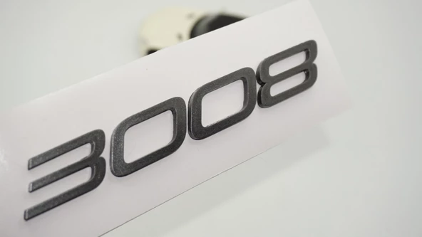DK Tuning Peugeot Yeni 3008 Bagaj 3M 3D Koyu Gri ABS Yazı Logo ürün görseli 1