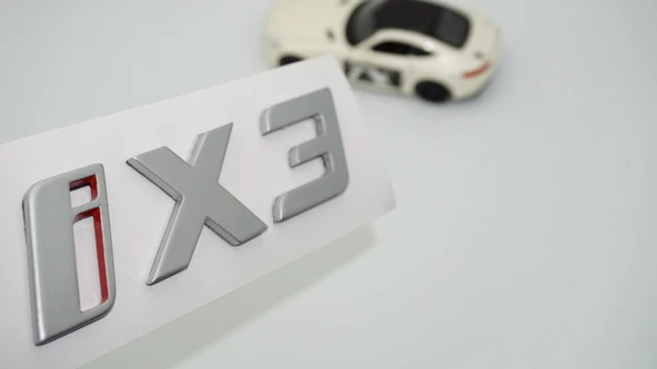 DK Tuning Yeni iX3 Bagaj Gri Kırmızı ABS Yazı Logo Bmw İle Uyumlu ürün görseli 1
