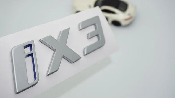 DK Tuning Yeni iX3 Bagaj Gri Mavi ABS Yazı Logo Bmw İle Uyumlu ürün görseli 1