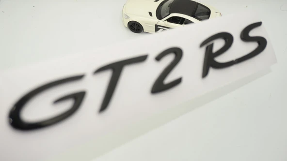 DK Tuning Porsche 911 GT2 RS Bagaj Siyah ABS Yazı Logo Amblem ürün görseli 1