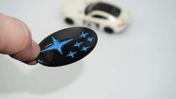 DK Tuning Direksiyon Siyah Mavi Amblem Logo Arma Subaru İle Uyumlu ürün görseli 1