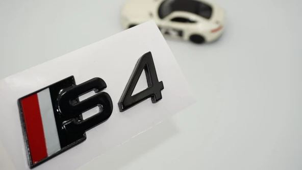 DK Tuning S4 Siyah Gri Kırmızı Bagaj Logo Audi İle Uyumlu ürün görseli 1