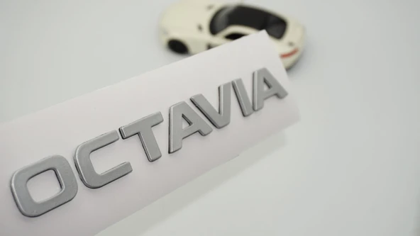 DK Tuning Octavia Yeni Nesil Bagaj Gri Yazı Logo Skoda İle Uyumlu ürün görseli 1