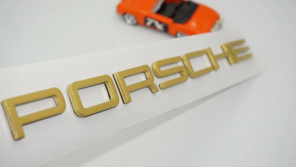 DK Tuning Porsche Bagaj Gold Sarı Renk Yazı Logo Arma ürün görseli 1