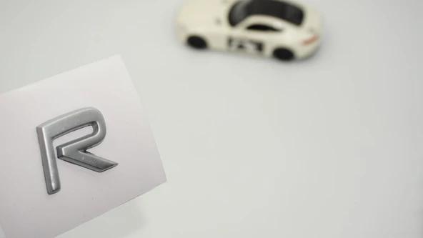 DK Tuning R Rozet Gri 2.5cm Bagaj Yazı Logo Arma Volvo ile Uyumlu ürün görseli 1