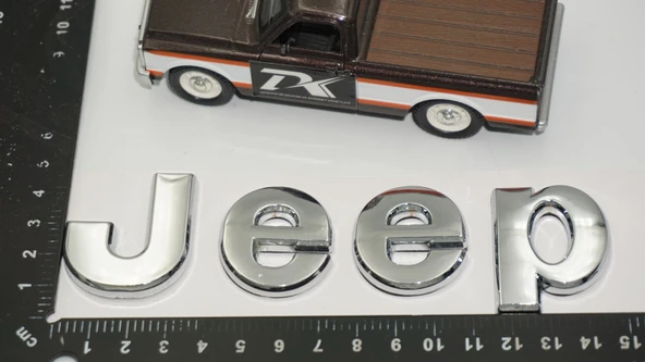 DK Tuning Jeep Kaput Bagaj Krom Metal Logo Amblem Arma ürün görseli 1
