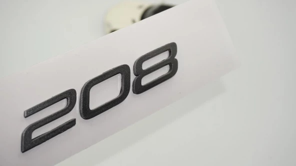 DK Tuning Peugeot Yeni 208 Bagaj 3M 3D Koyu Gri ABS Yazı Logo ürün görseli 1