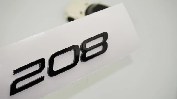 DK Tuning Peugeot Yeni 208 Bagaj 3M 3D Siyah ABS Yazı Logo ürün görseli 1