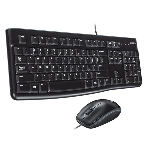 LOGITECH MK120 USB Q SİYAH KABLOLU KLAVYE+MOUSE SET ürün görseli 1