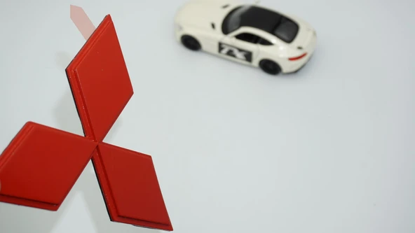 DK Tuning Bagaj Kırmızı ABS Yazı Logo Mitsubishi İle Uyumlu ürün görseli 1